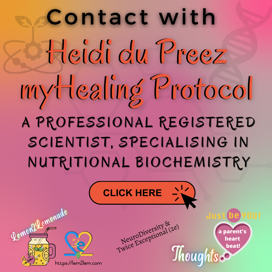 Heidi du Preez Registered Nutritional Biochemistry Scientist or Lemon2Lemonade © copyright