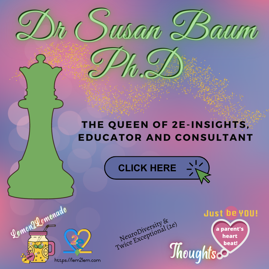 Dr Susan Baum Ph.D for Lemon2Lemonade © copyright